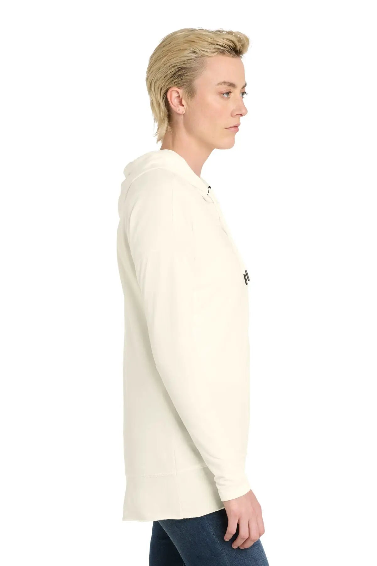District Dt671 Women’s Featherweight French Terry Hoodie - Gardenia