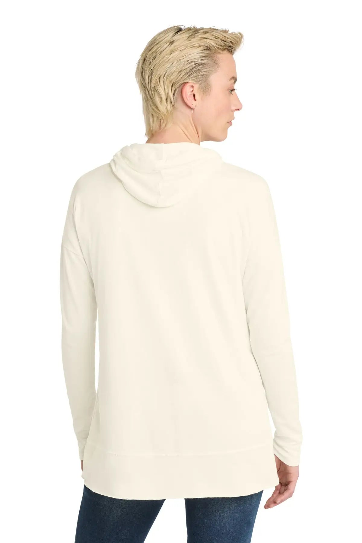 District Dt671 Women’s Featherweight French Terry Hoodie - Gardenia