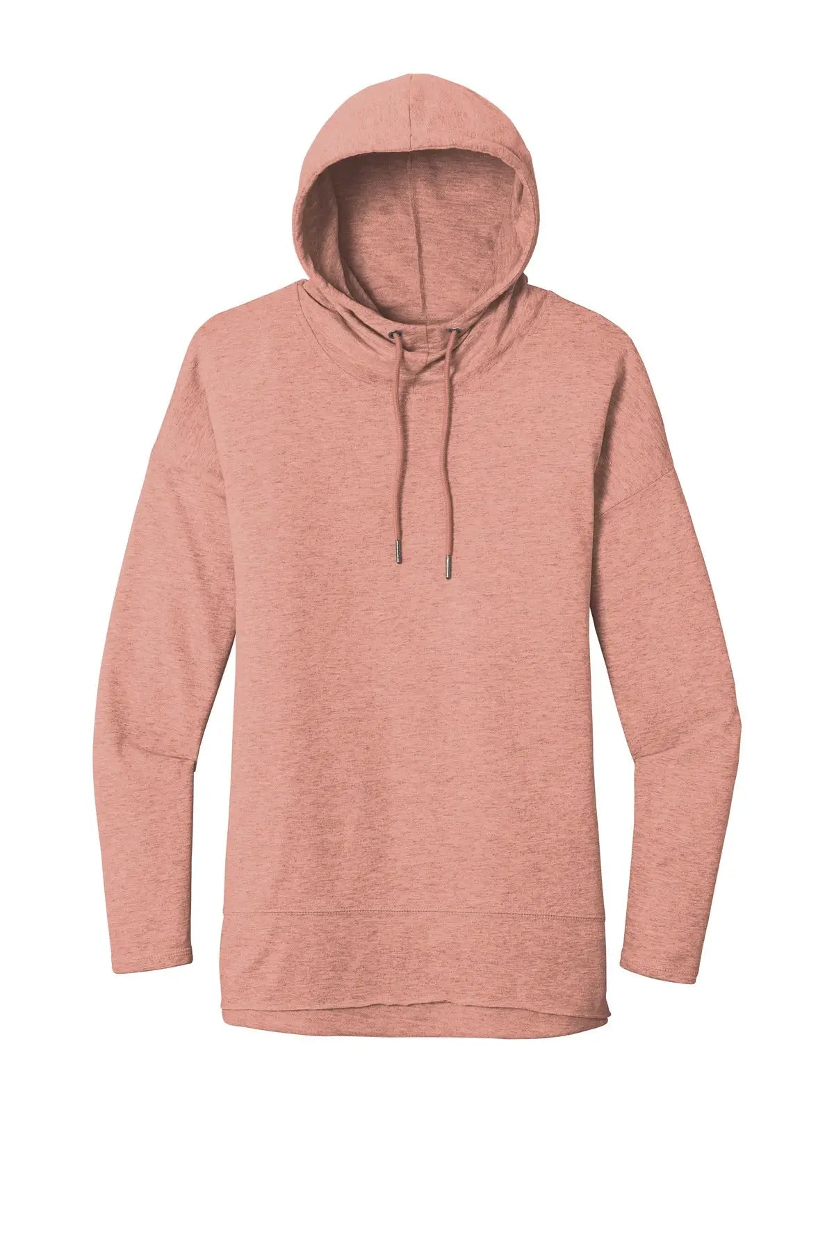 District Dt671 Women’s Featherweight French Terry Hoodie - Nostalgia Rose Heather