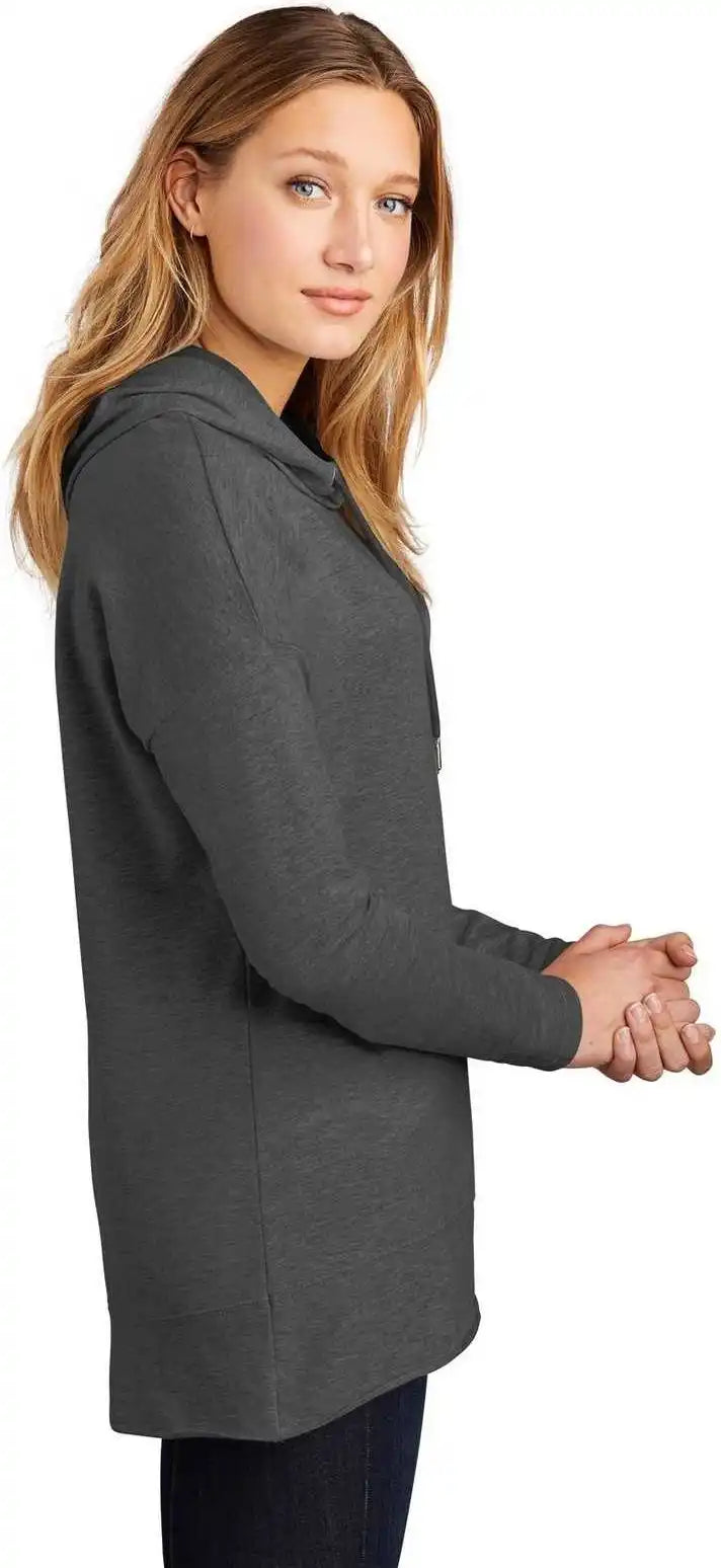 District Dt671 Women’s Featherweight French Terry Hoodie Washed Coal