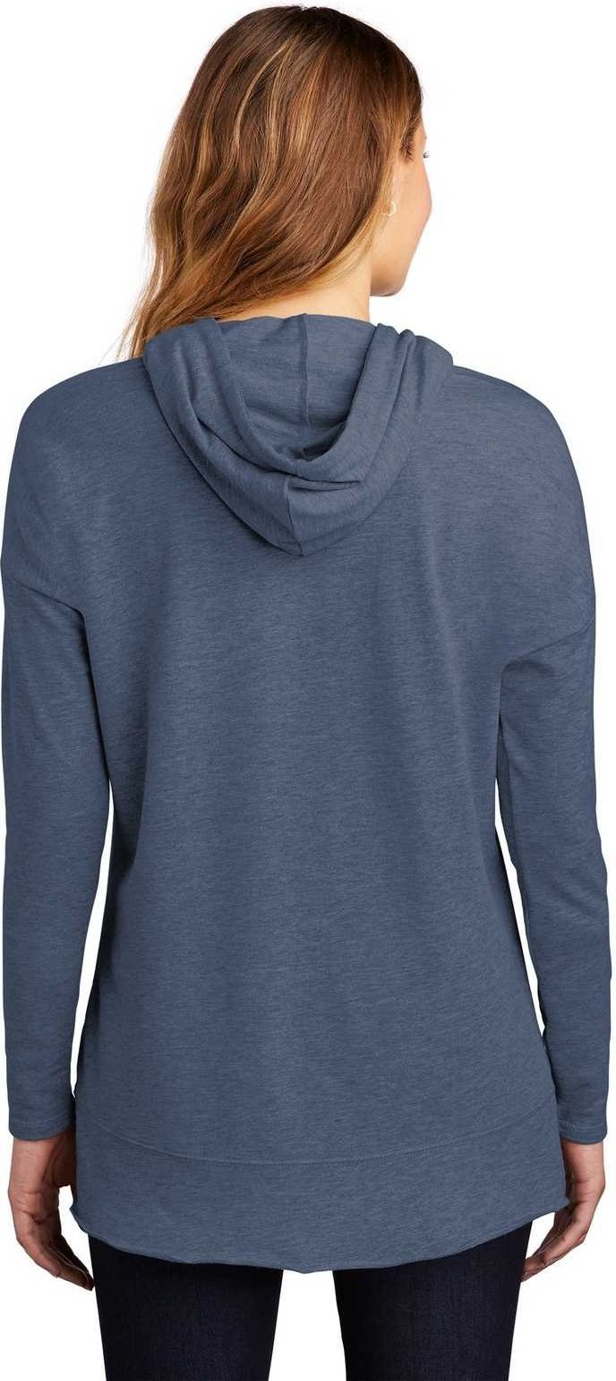 District Dt671 Women’s Featherweight French Terry Hoodie - Washed Indigo