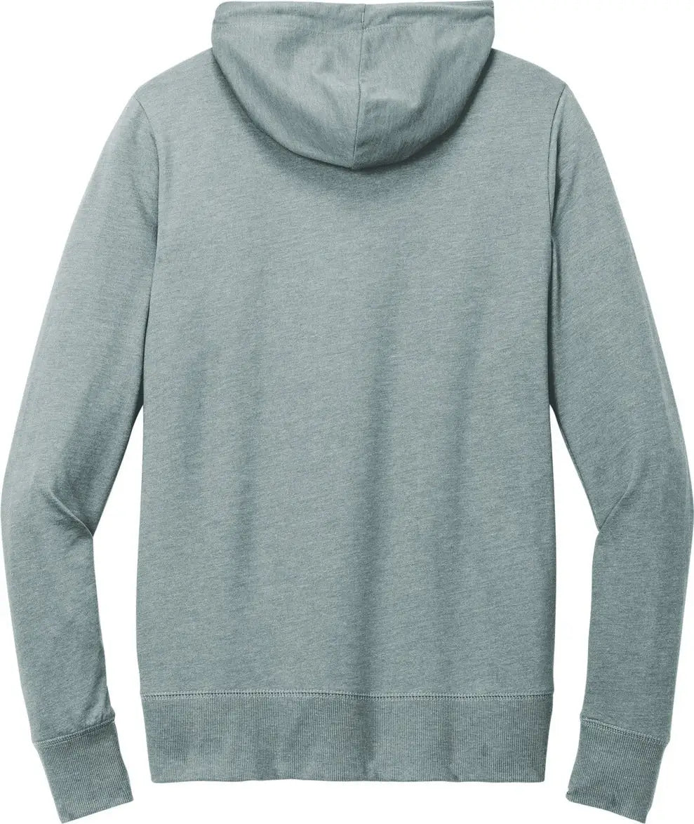 District Dt673 Women’s Featherweight French Terry Full-zip Hoodie - Flint Blue Heather