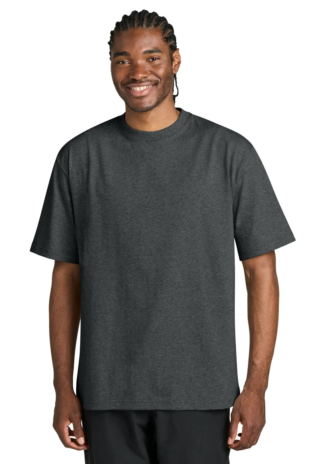 District Dt7075 7-oz. Gritty Tee - Heathered Charcoal