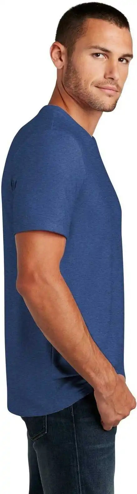 District Dt7500 Flex Tee Heathered Deep Royal