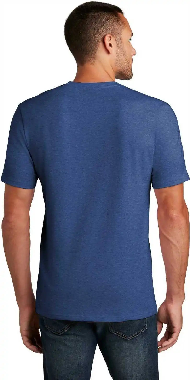 District Dt7500 Flex Tee Heathered Deep Royal