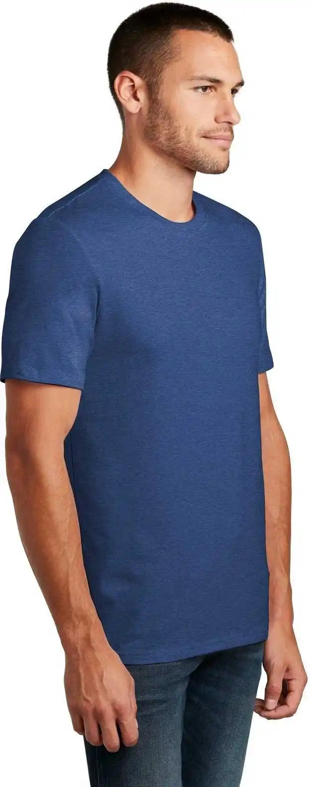 District Dt7500 Flex Tee Heathered Deep Royal