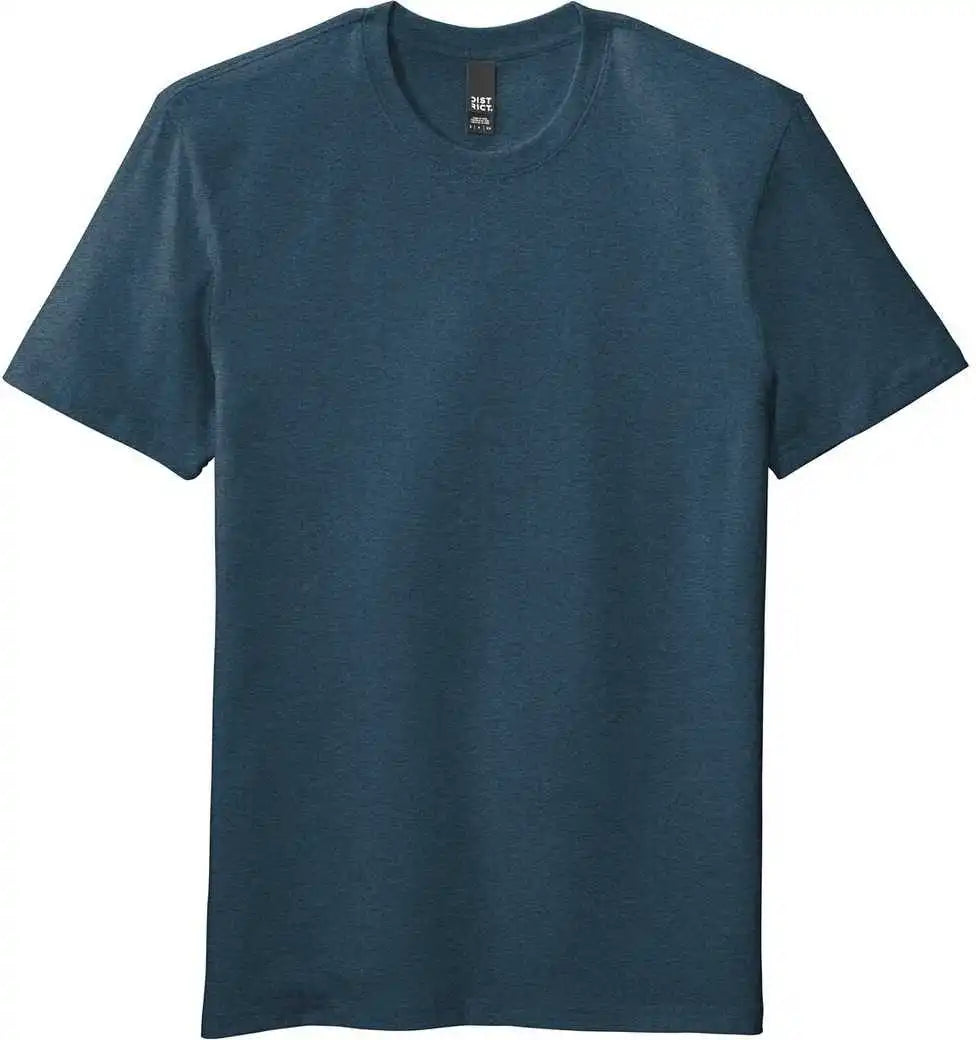 District Dt7500 Flex Tee Heathered Neptune Blue