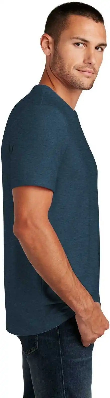 District Dt7500 Flex Tee Heathered Neptune Blue