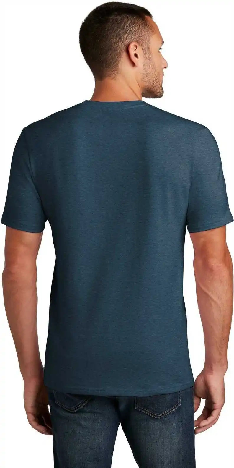 District Dt7500 Flex Tee Heathered Neptune Blue