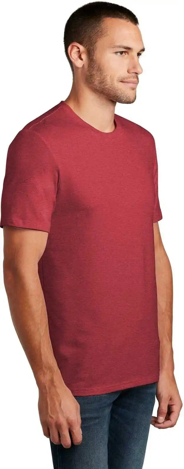 District Dt7500 Flex Tee Heathered Red
