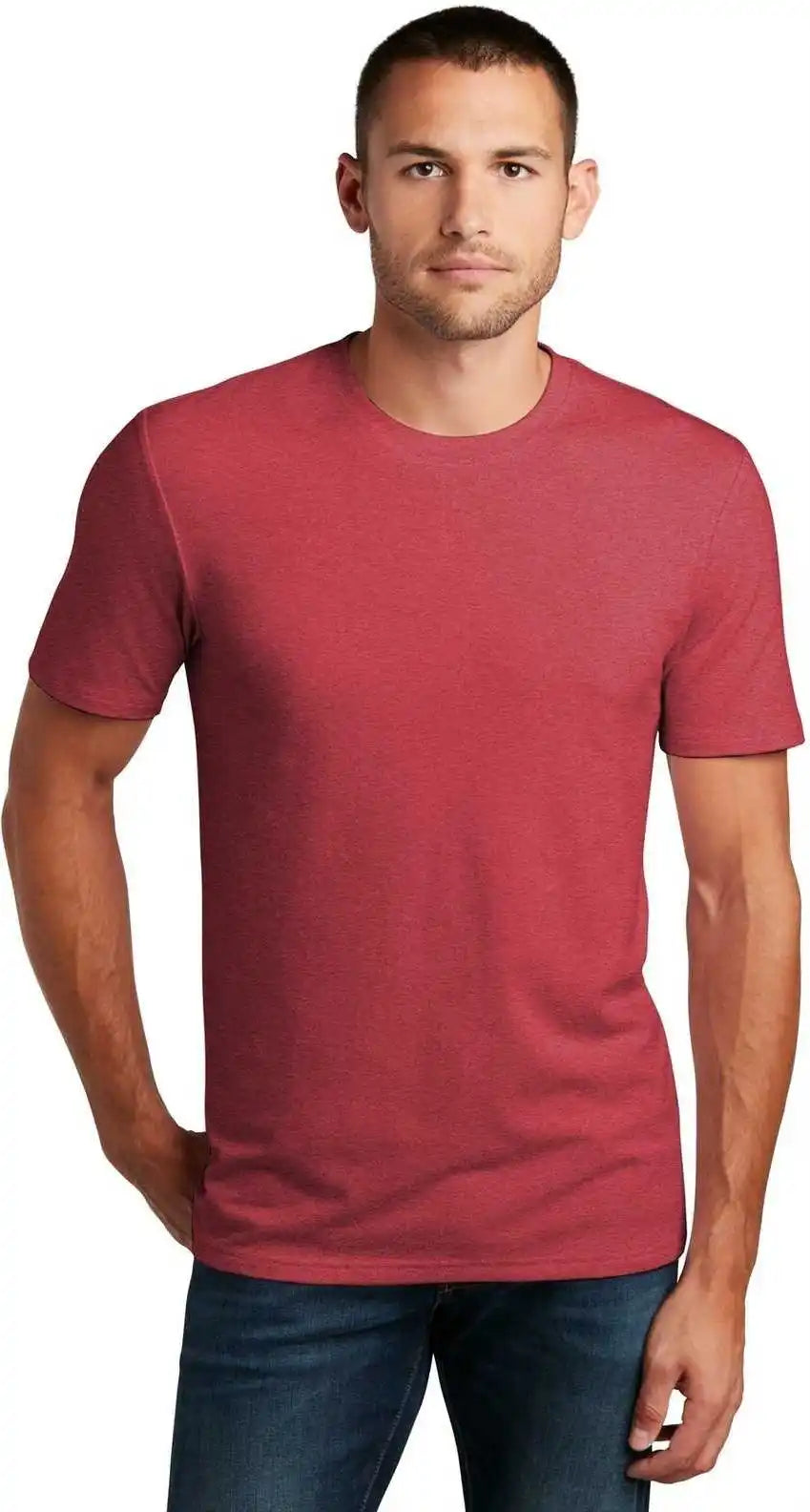 District Dt7500 Flex Tee Heathered Red