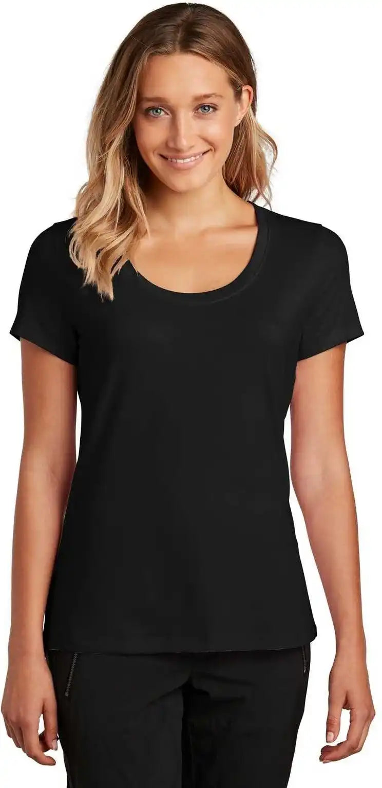 District Dt7501 Womens Flex Scoop Neck Tee Black