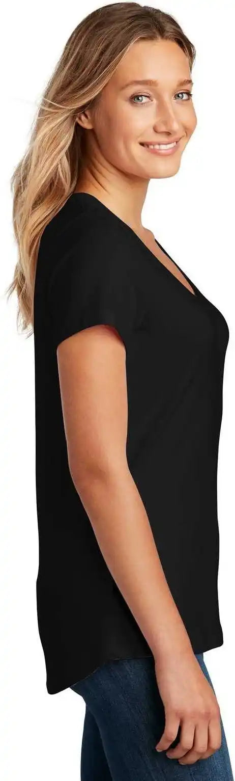 District Dt7501 Womens Flex Scoop Neck Tee Black