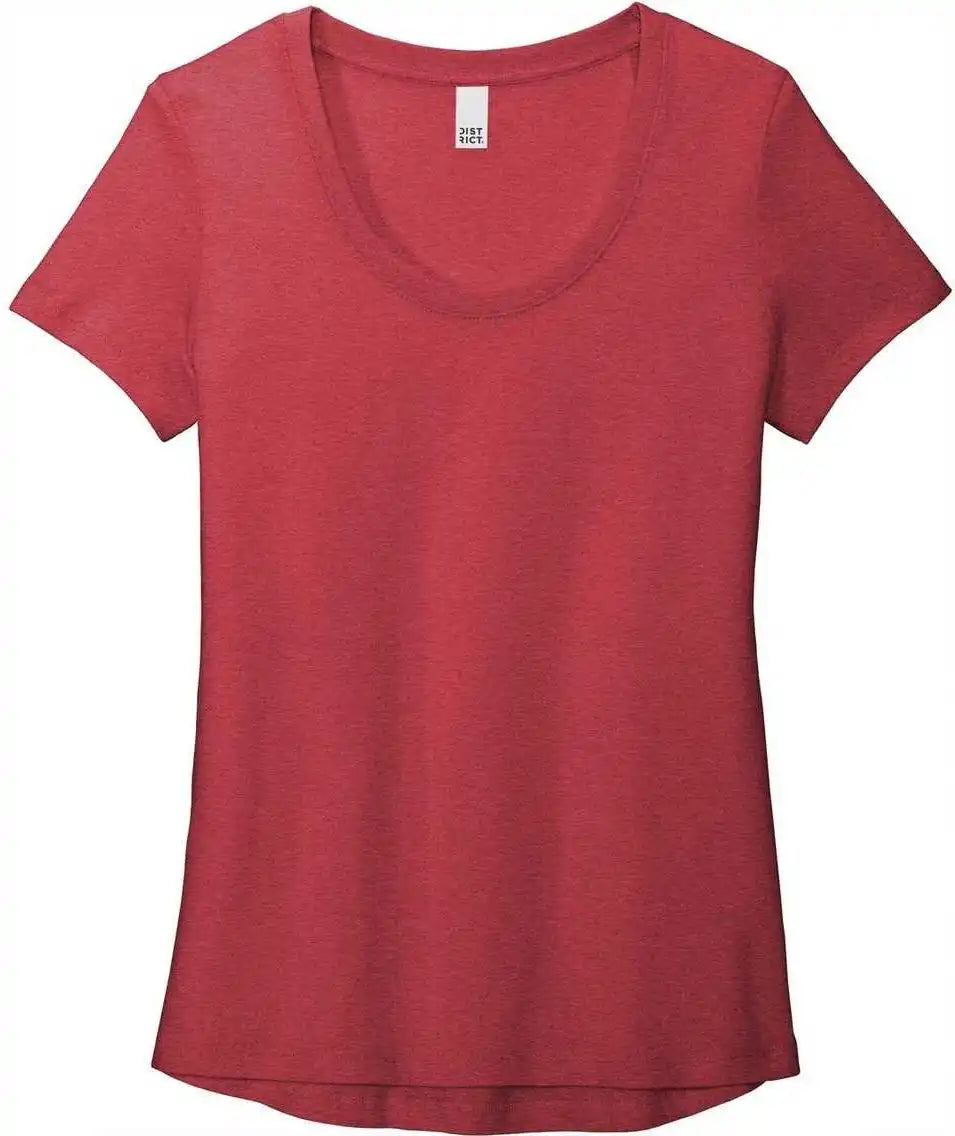 District Dt7501 Womens Flex Scoop Neck Tee - Heathered Red