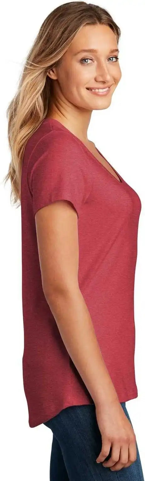 District Dt7501 Womens Flex Scoop Neck Tee - Heathered Red