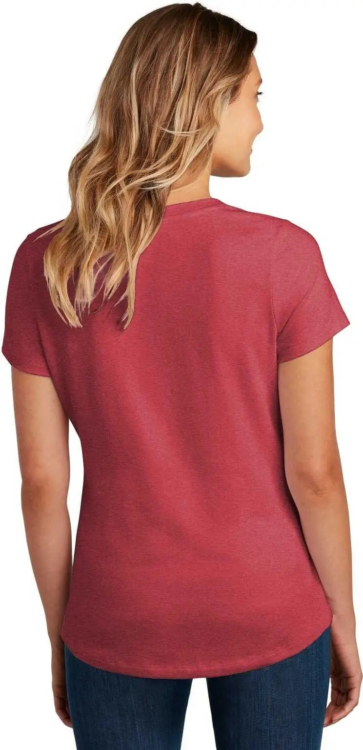 District Dt7501 Womens Flex Scoop Neck Tee - Heathered Red