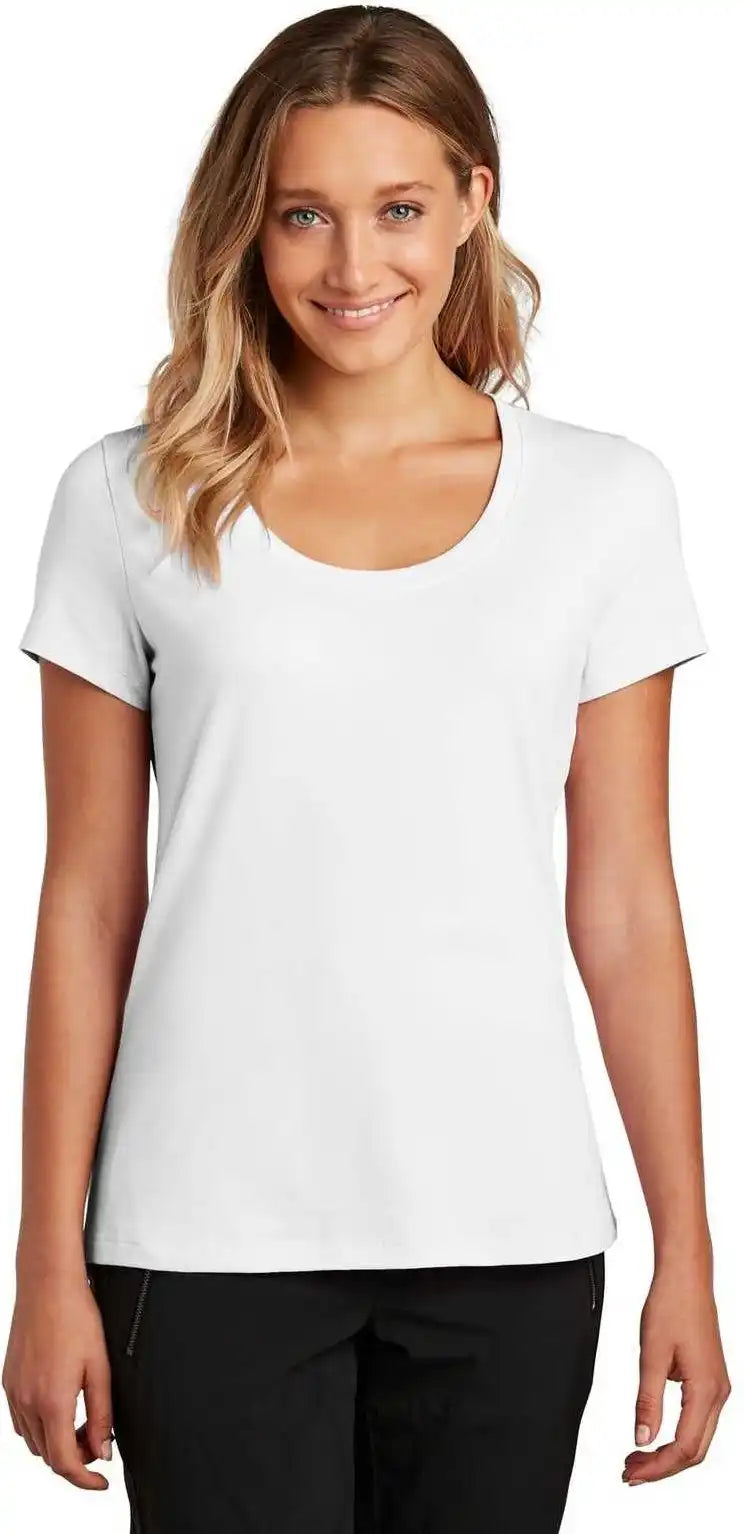 District Dt7501 Womens Flex Scoop Neck Tee White