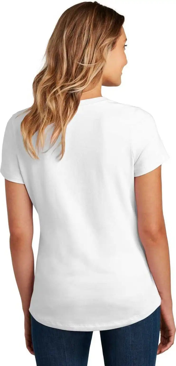 District Dt7501 Womens Flex Scoop Neck Tee White