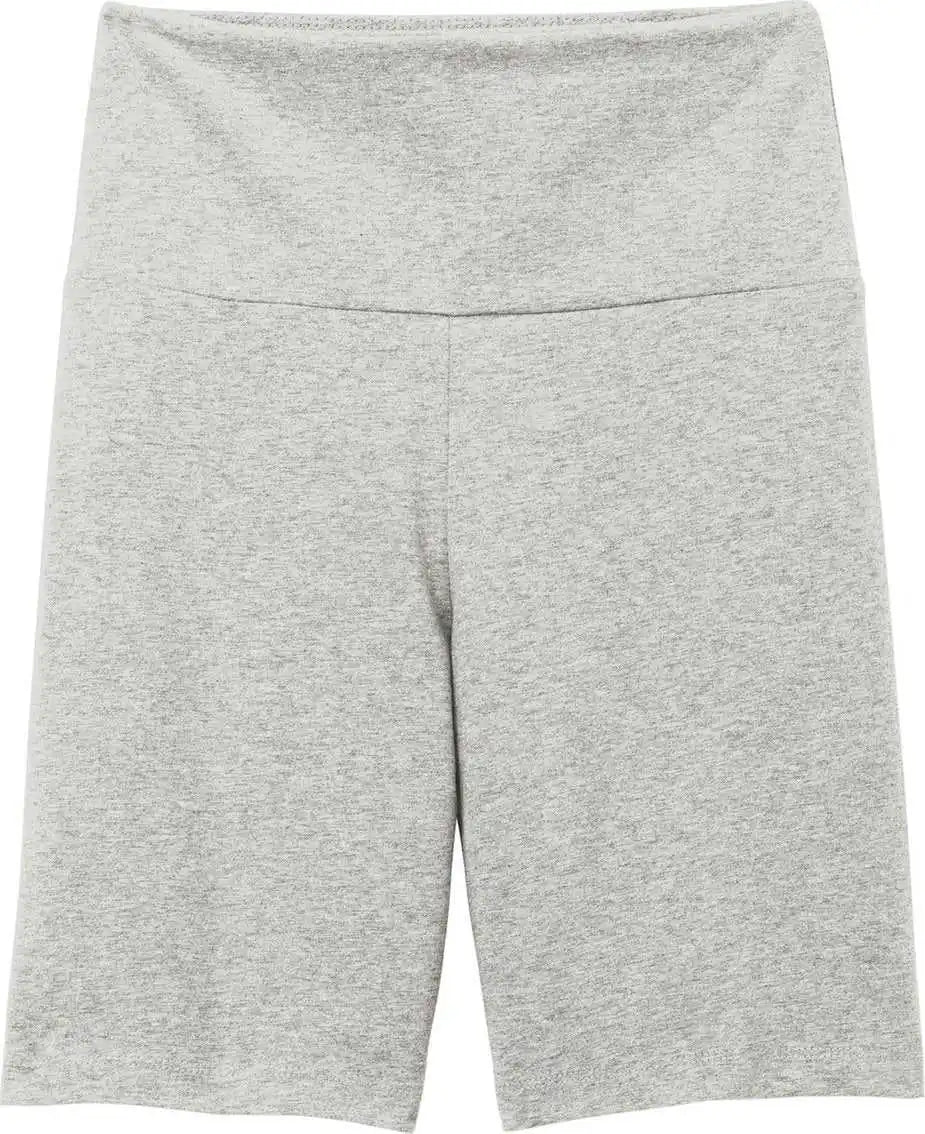 District Dt7509 Women’s Flex High-waist Bike Short - Light Heather Grey