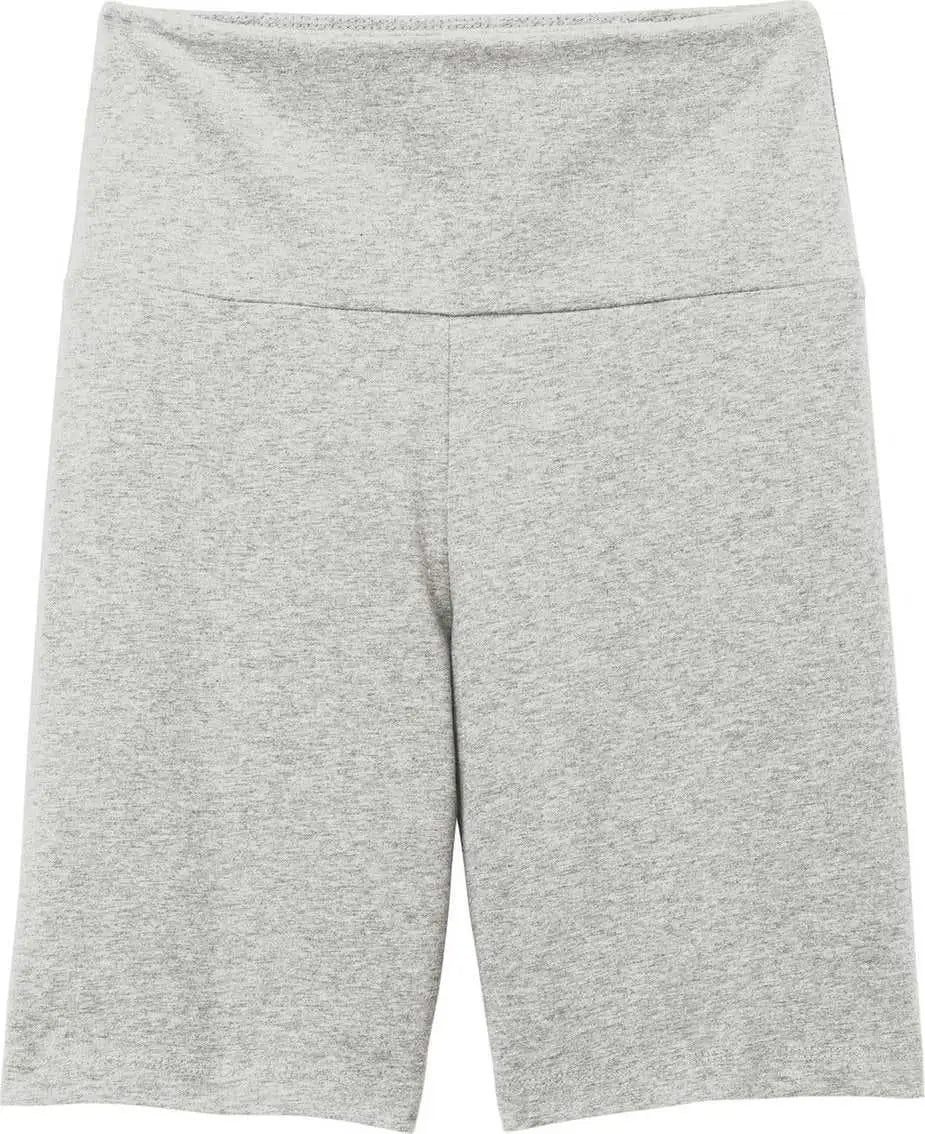 District Dt7509 Women’s Flex High-waist Bike Short - Light Heather Grey