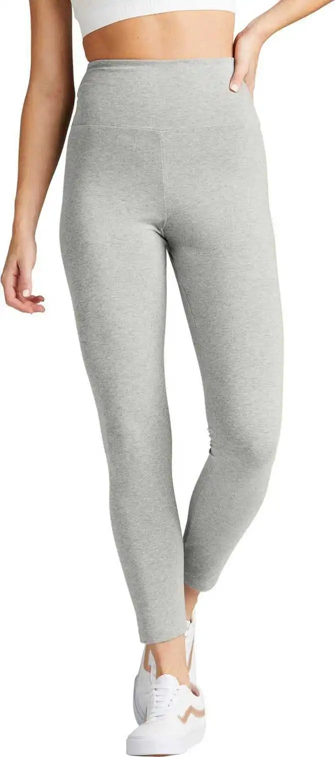 District Dt7510 Women’s Flex High Waist Legging Light Heather Grey