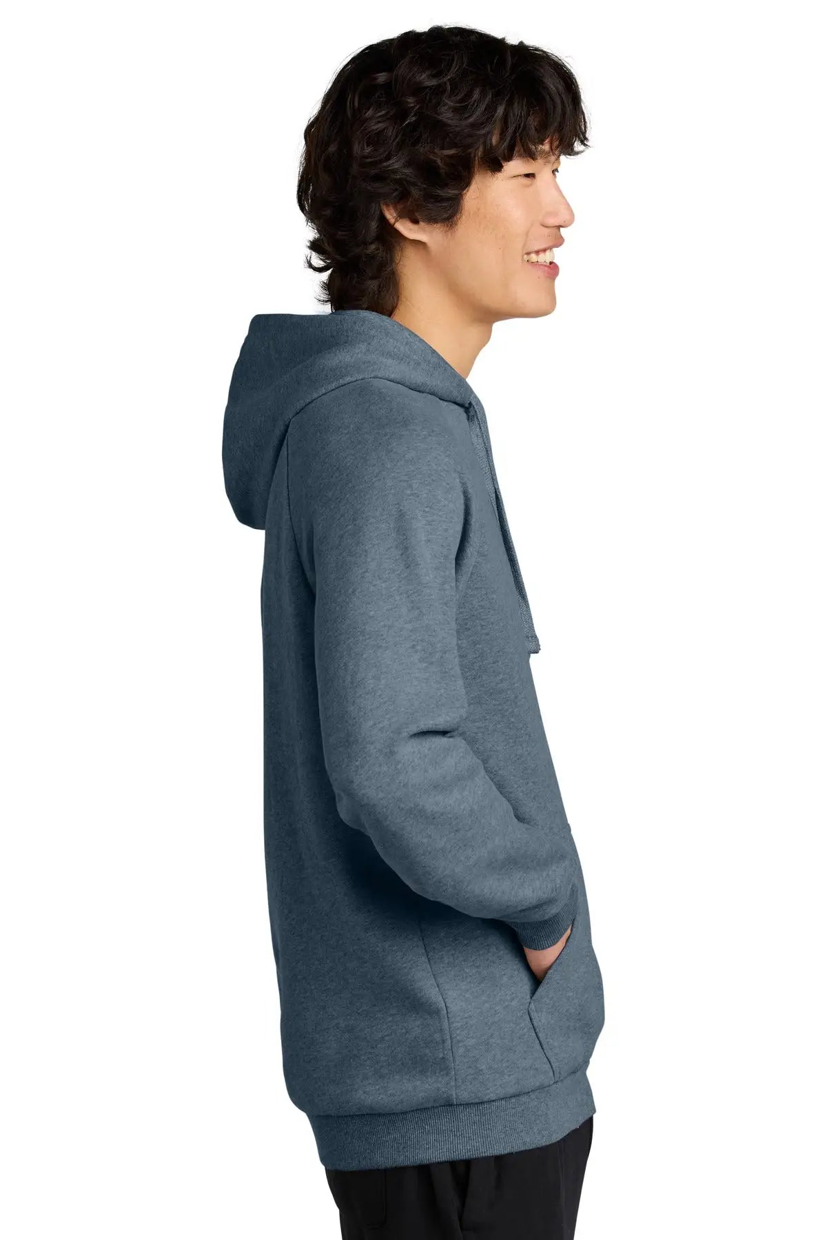 District Dt7800 Cloud Fleece Hoodie - Flint Blue Heather
