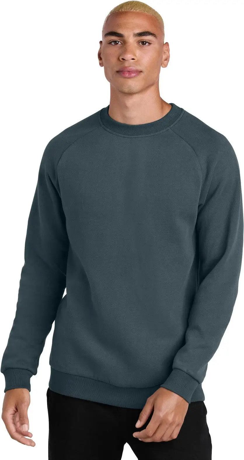 District Dt7804 Cloud Fleece Crew - Deep Steel Blue - Adult Xs