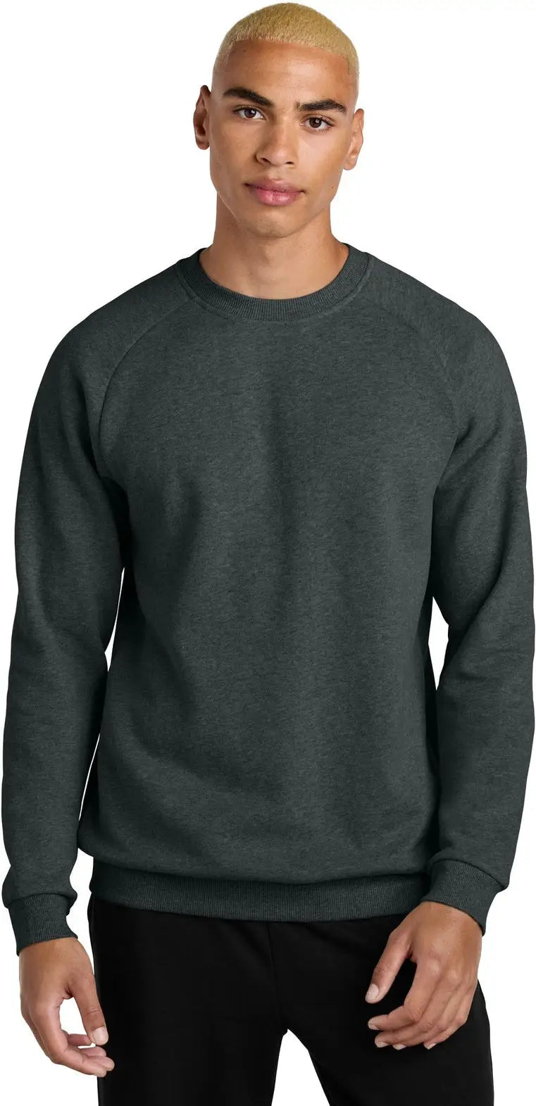 District Dt7804 Cloud Fleece Crew - Heathered Charcoal