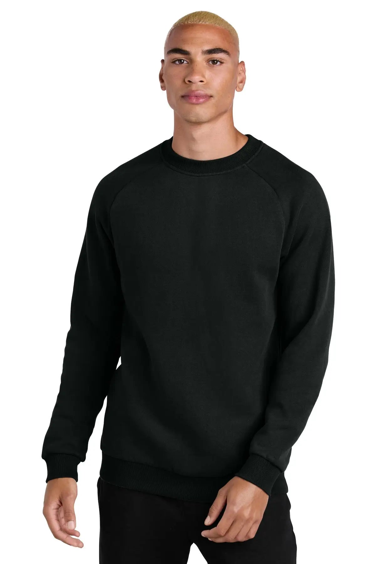 District Dt7804 Cloud Fleece Crew - Jet Black - Adult Xs