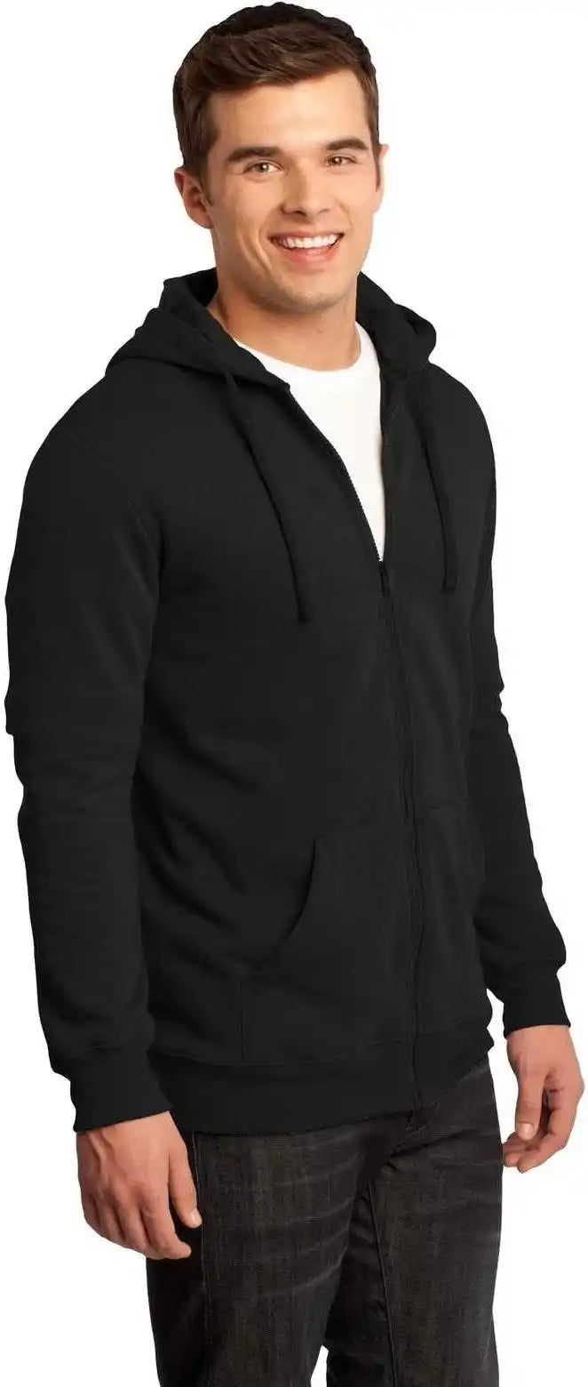 District Dt800 the Concert Fleece Full Zip Hoodie Black