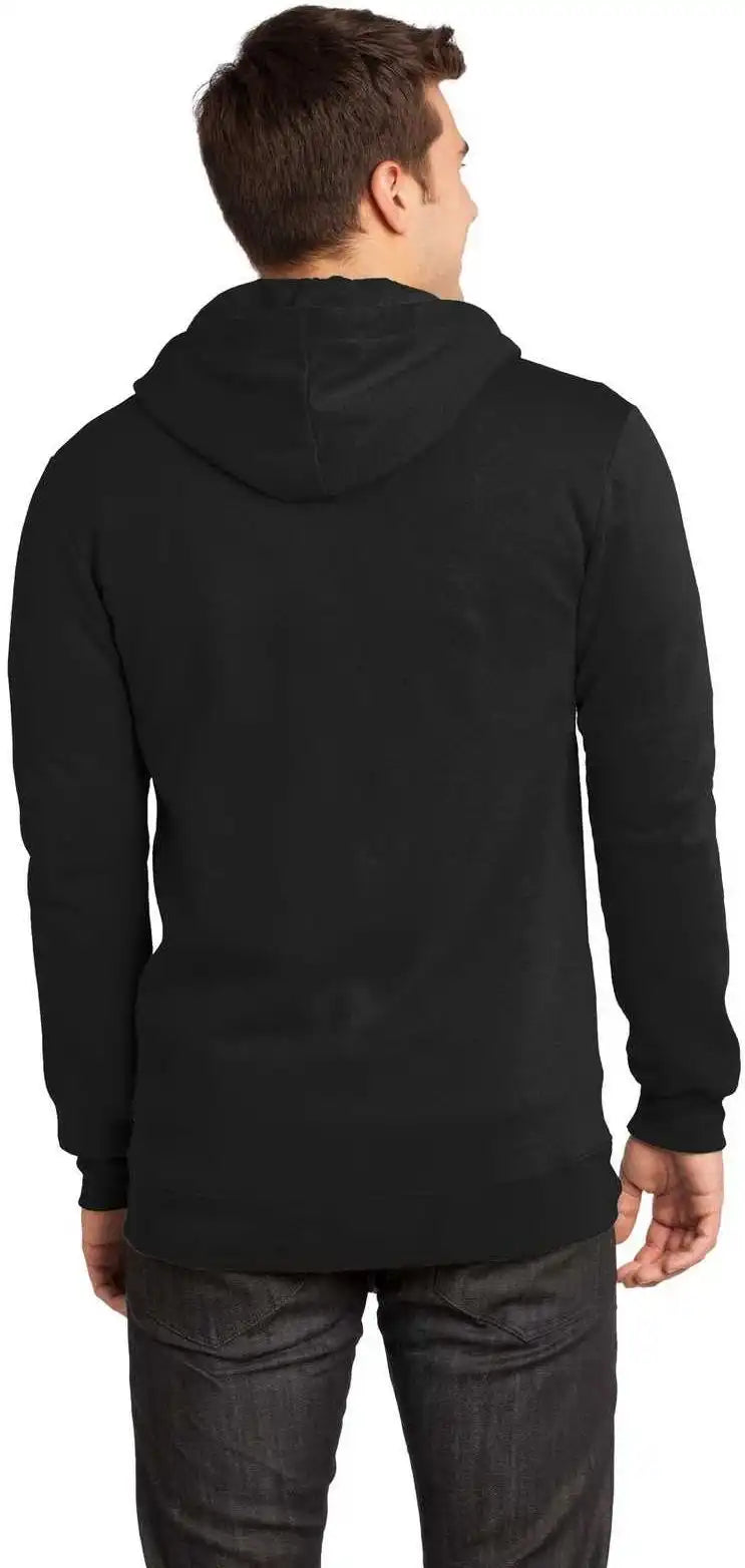 District Dt800 the Concert Fleece Full Zip Hoodie Black