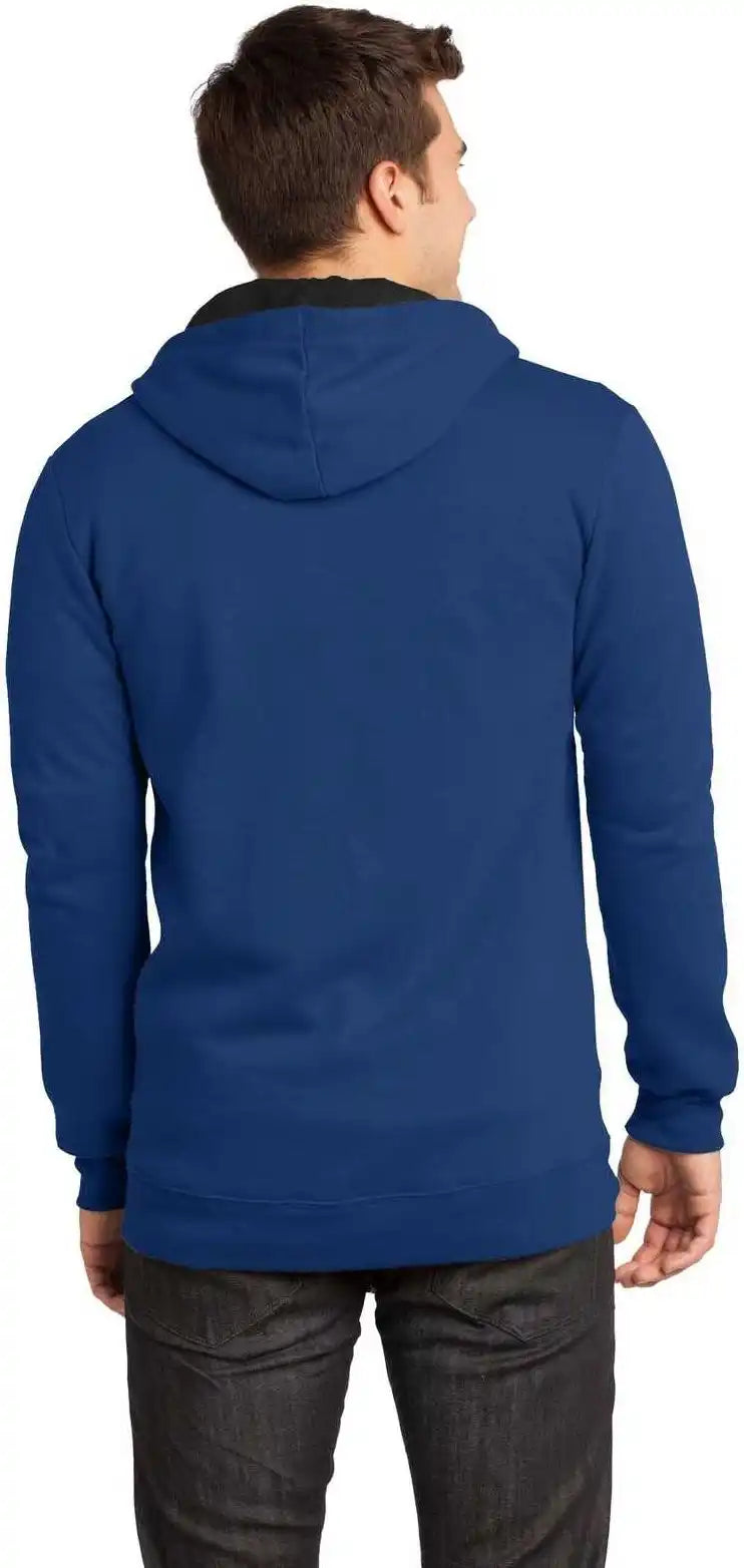 District Dt800 the Concert Fleece Full Zip Hoodie Deep Royal