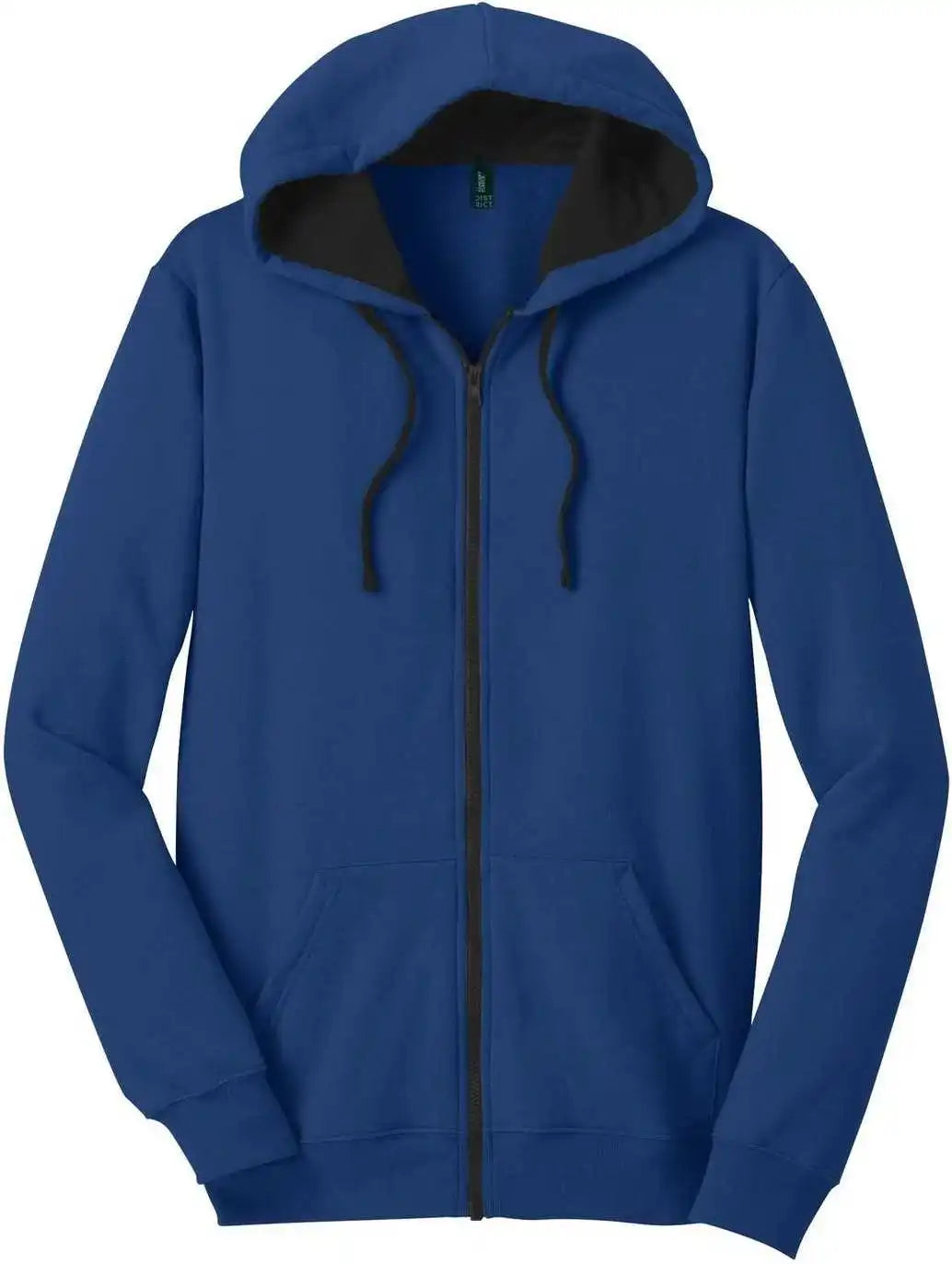 District Dt800 the Concert Fleece Full Zip Hoodie Deep Royal