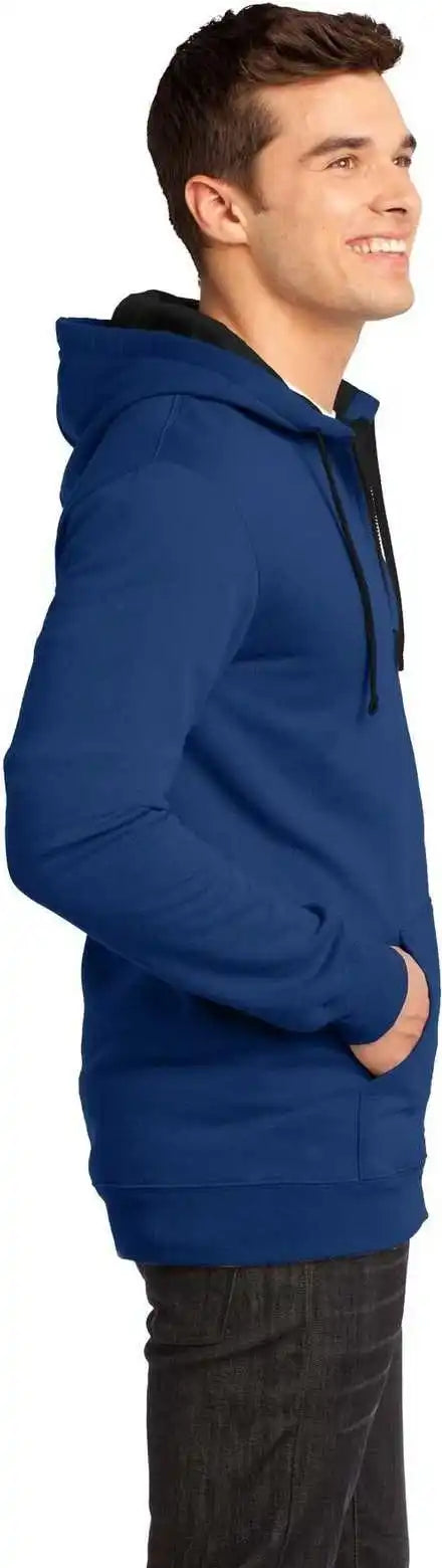 District Dt800 the Concert Fleece Full Zip Hoodie Deep Royal