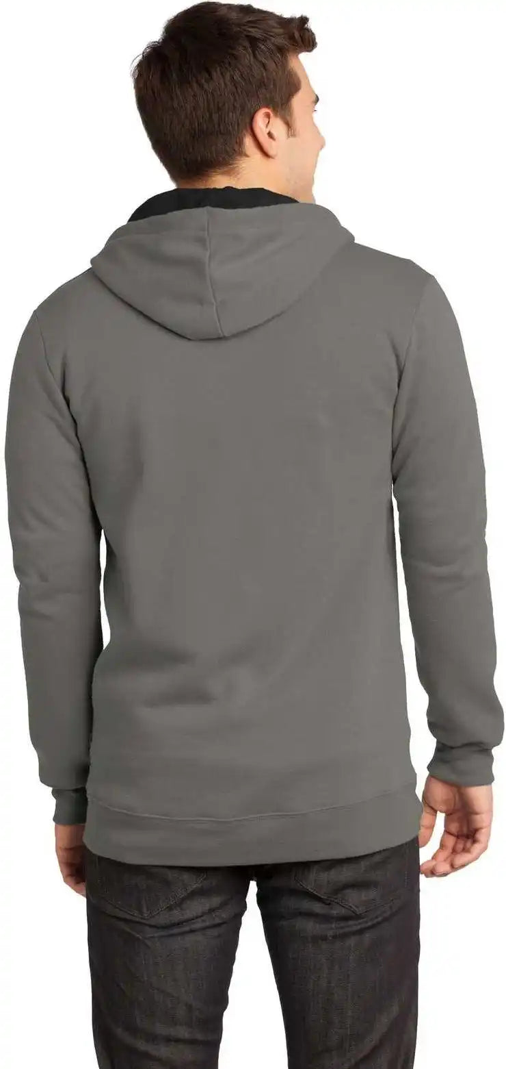 District Dt800 the Concert Fleece Full-zip Hoodie - Gray