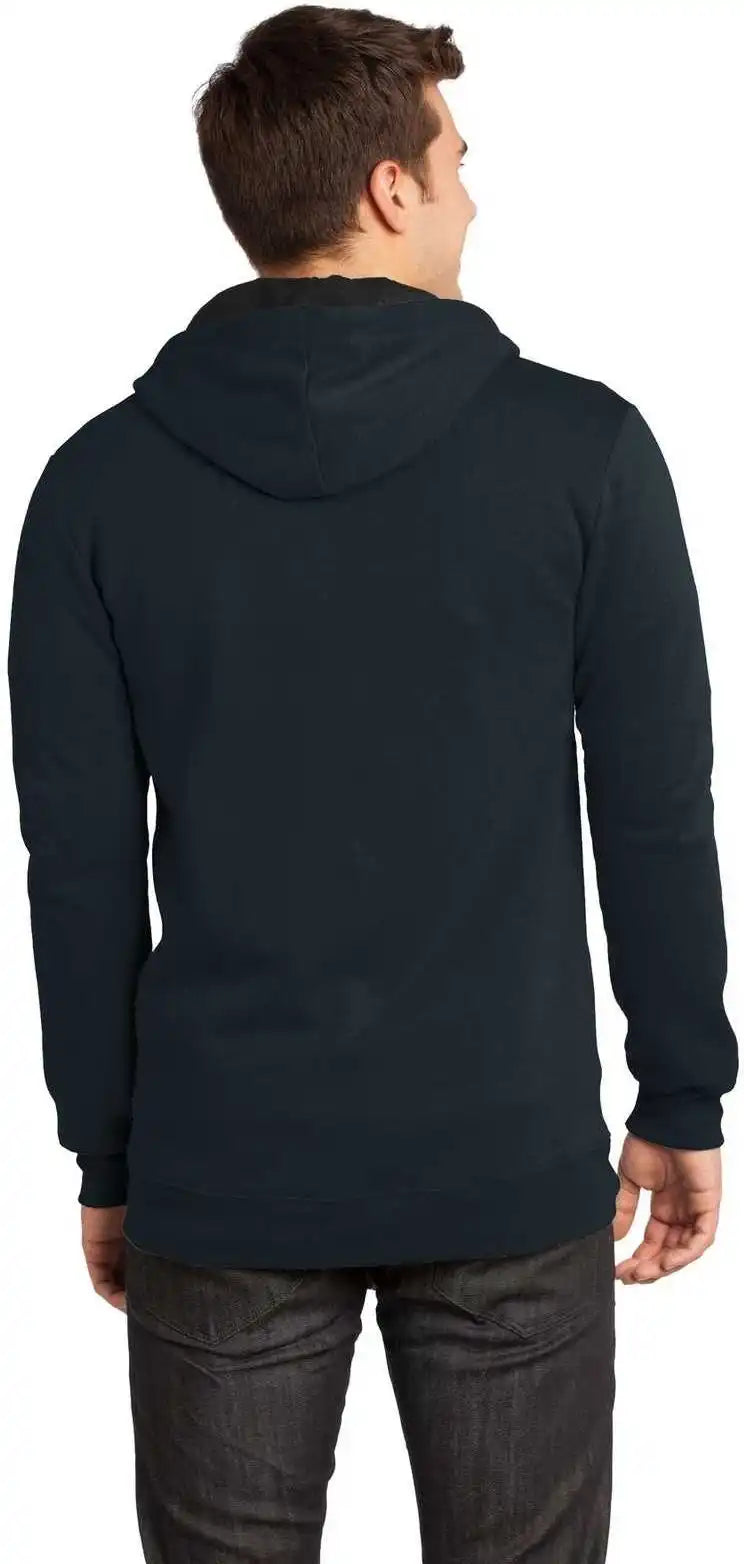 District Dt800 the Concert Fleece Full Zip Hoodie New Navy