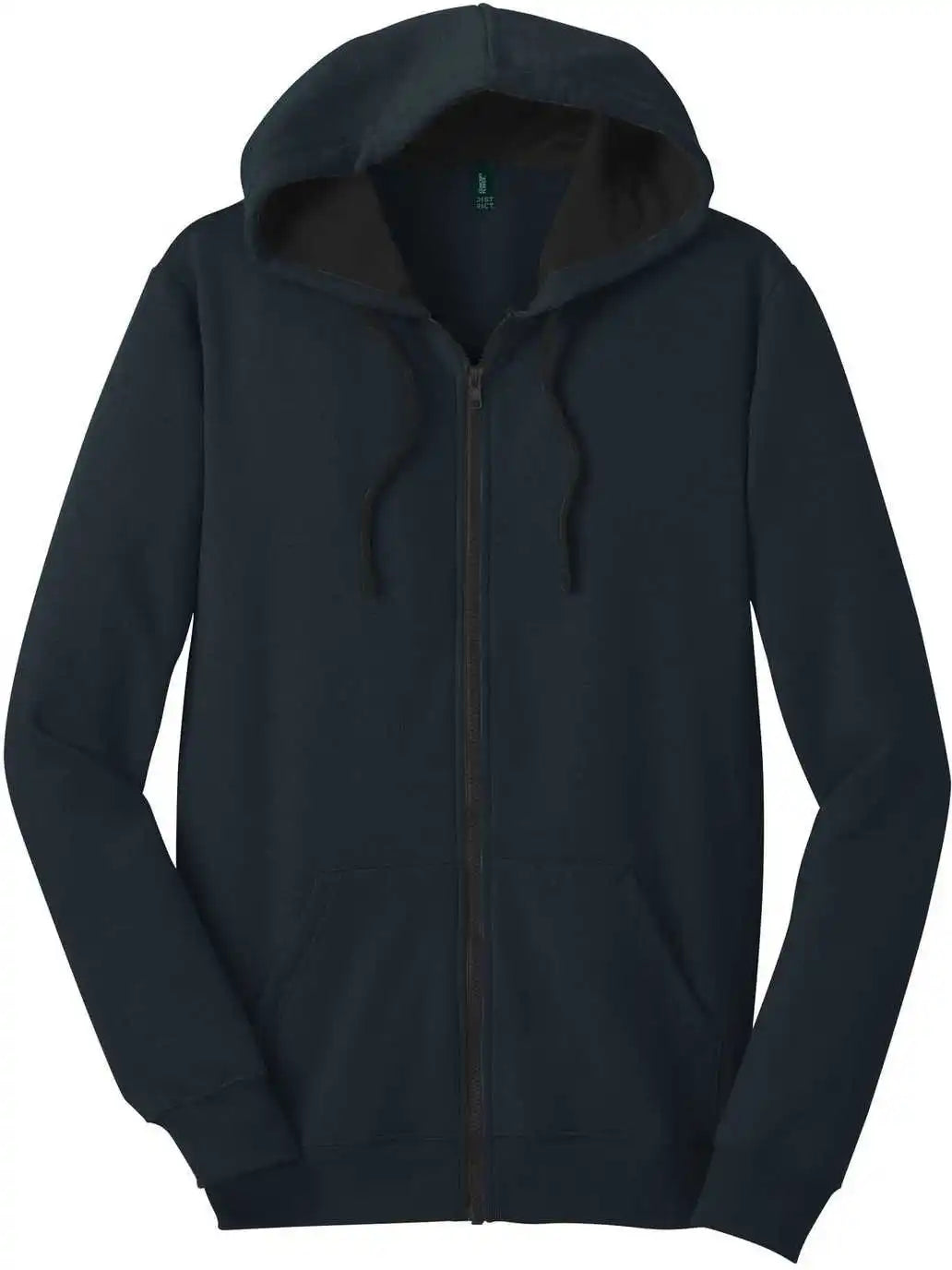 District Dt800 the Concert Fleece Full Zip Hoodie New Navy