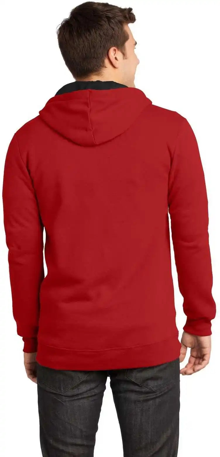 District Dt800 the Concert Fleece Full Zip Hoodie New Red