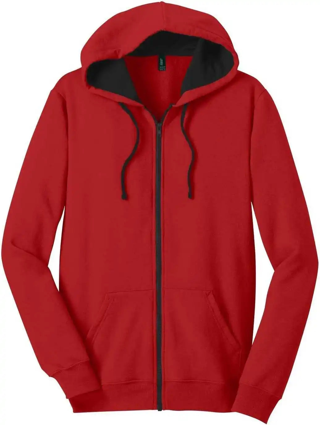 District Dt800 the Concert Fleece Full Zip Hoodie New Red