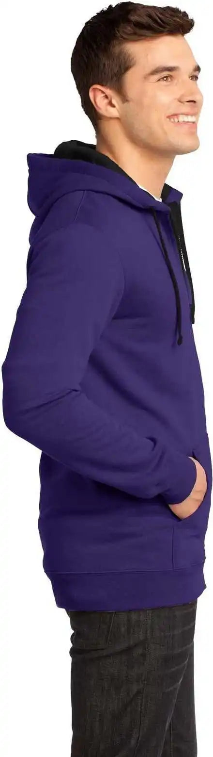 District Dt800 the Concert Fleece Full Zip Hoodie Purple