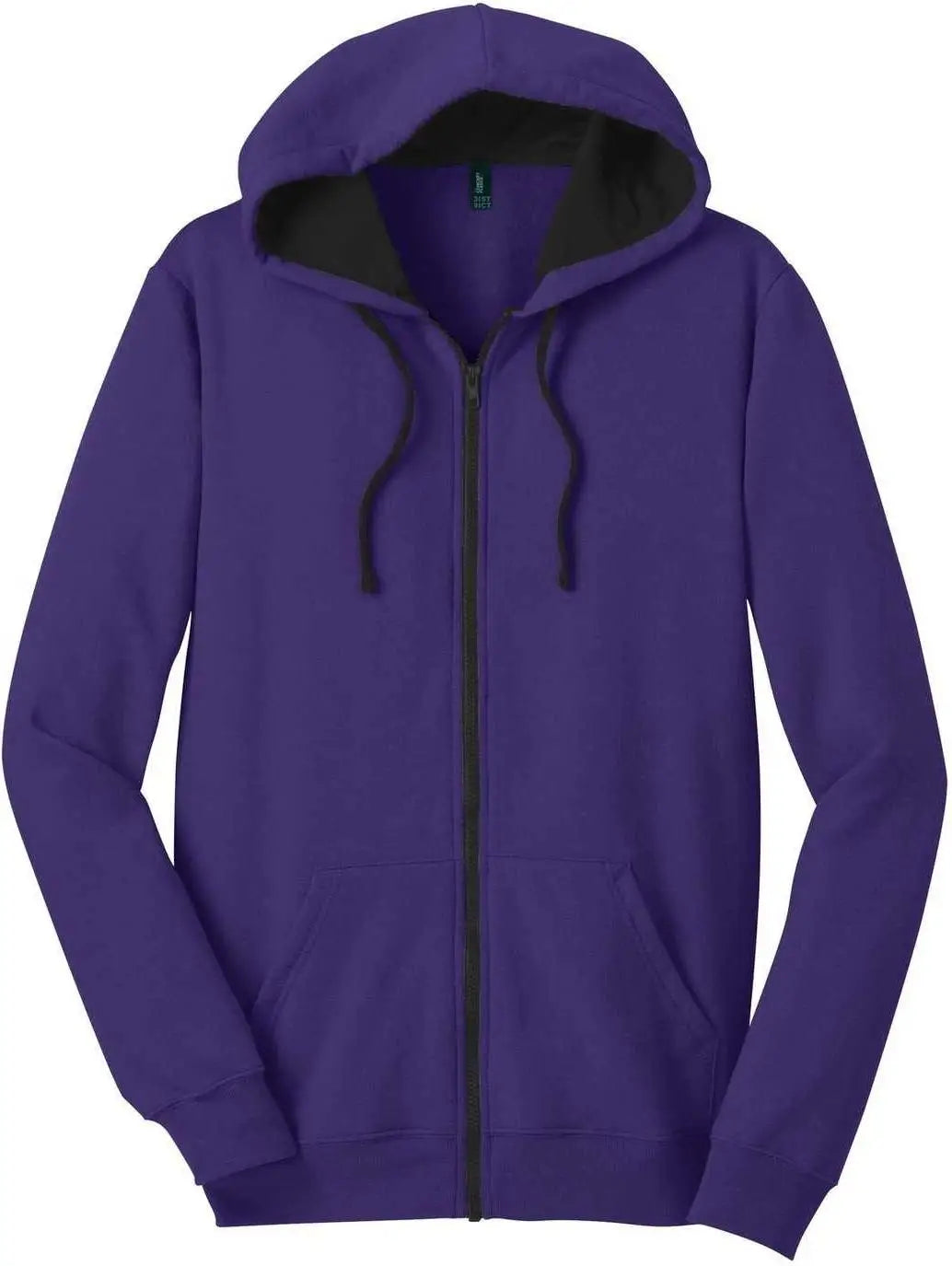 District Dt800 the Concert Fleece Full-zip Hoodie - Purple
