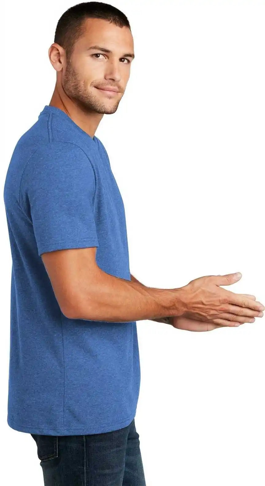 District Dt8000 Re Tee Blue Heather