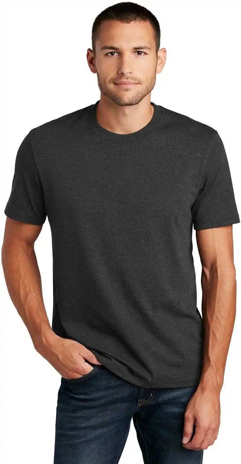 District Dt8000 Re Tee Charcoal Heather