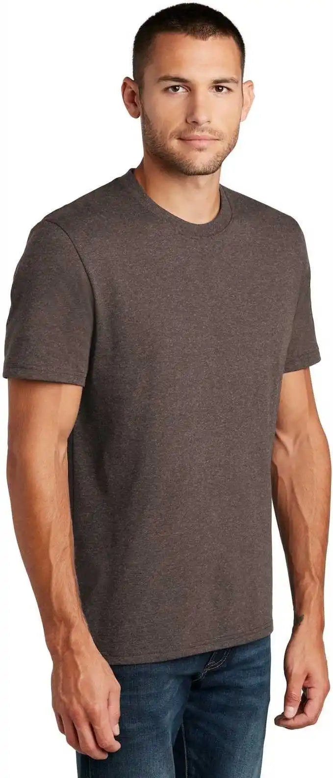 District Dt8000 Re Tee Deep Brown Heather