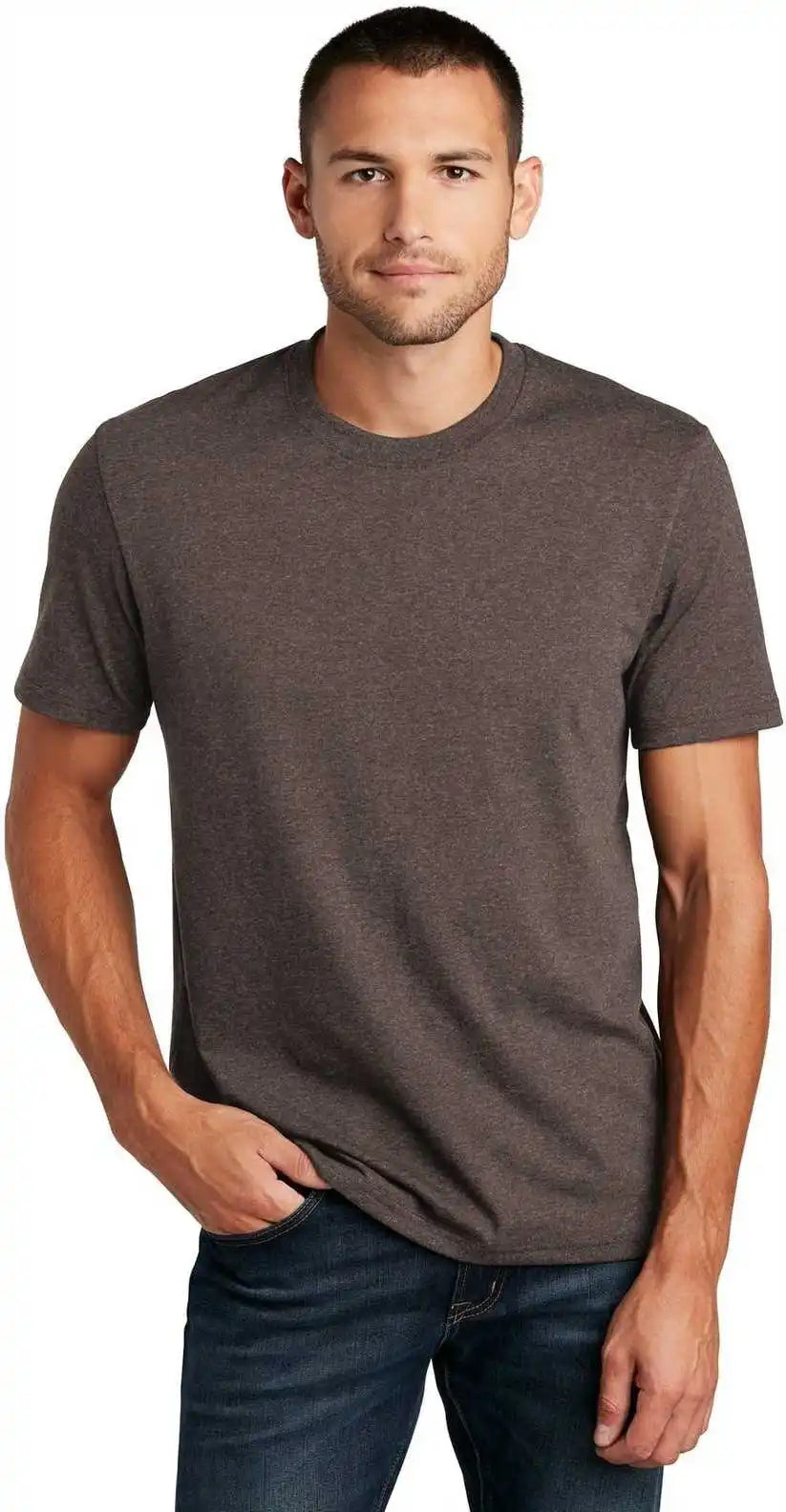 District Dt8000 Re Tee Deep Brown Heather