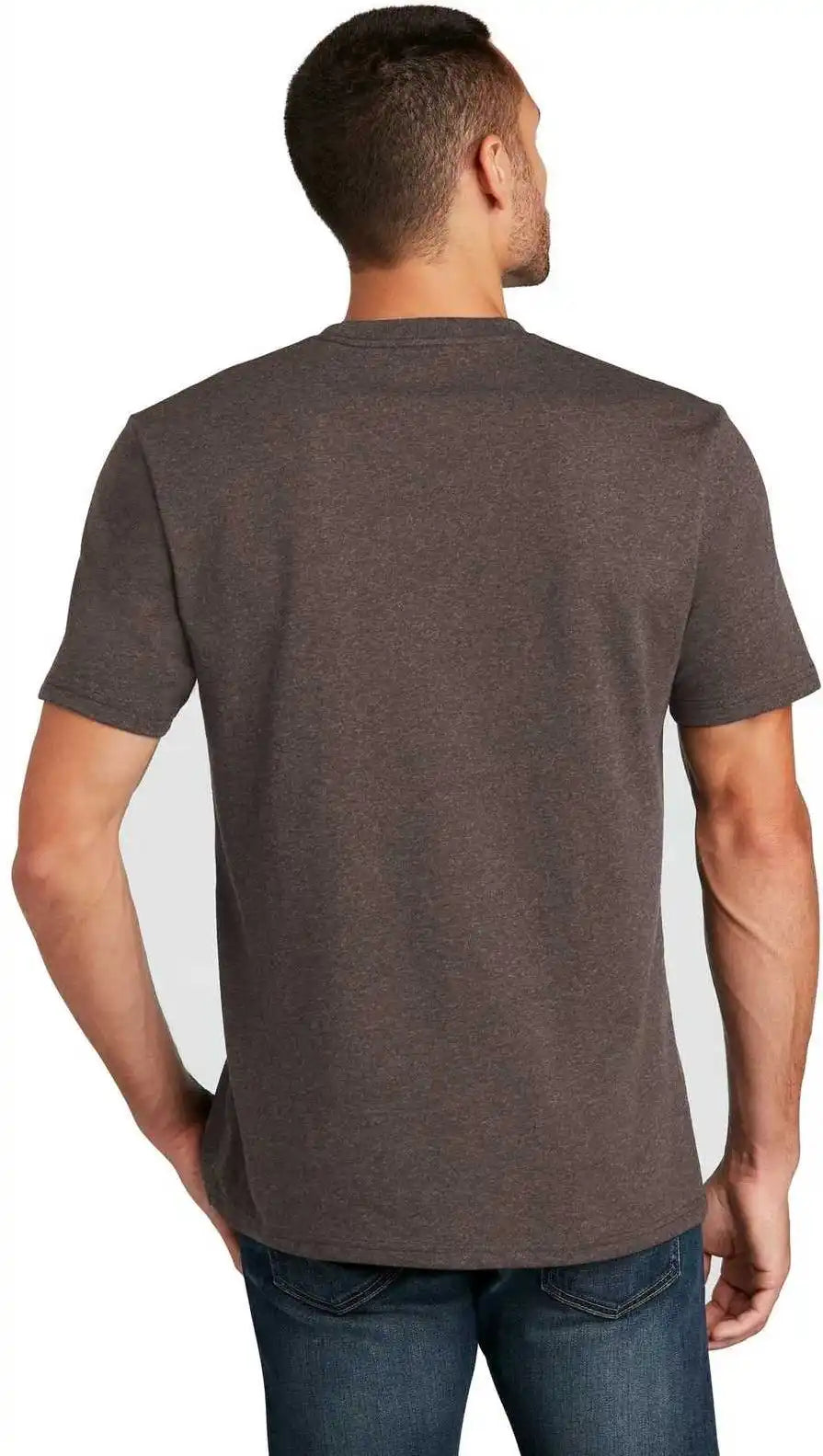 District Dt8000 Re-tee - Deep Brown Heather