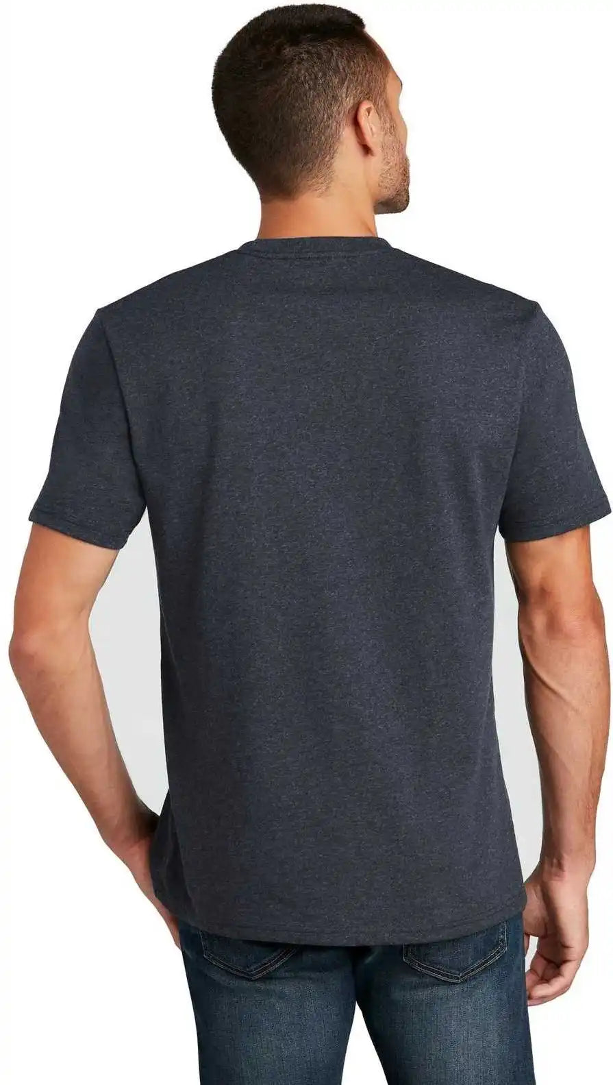 District Dt8000 Re Tee Heathered Navy