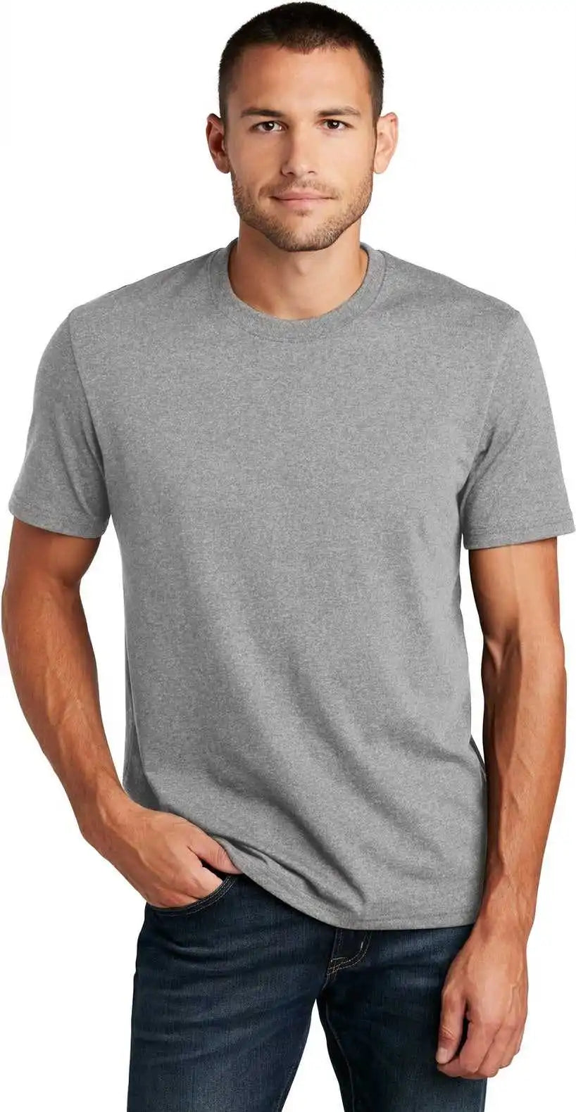District Dt8000 Re-tee - Light Heather Grey