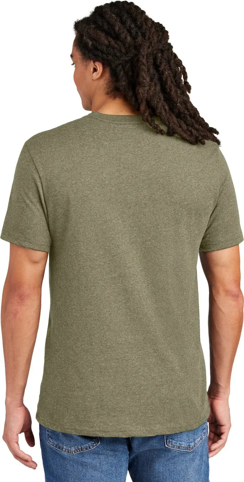 District Dt8000 Re-tee - Light Olive Heather