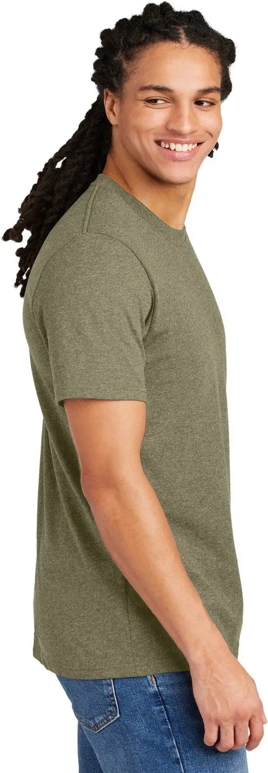District Dt8000 Re-tee - Light Olive Heather